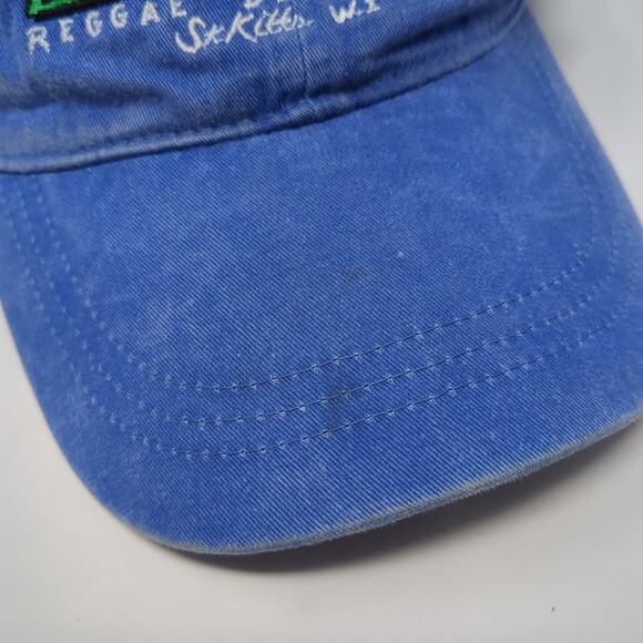 Rush Slowly Reggae Beach Bar Strapback Hat Blue One Size J. America - Picture 8 of 10